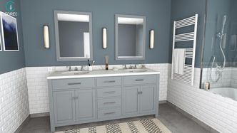 diseño de cuartos de baño renderizado en 3D con Cedreo